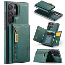 Lade das Bild in den Galerie-Viewer, Casekis RFID Magnetic Detachable Leather Wallet Phone Case Green
