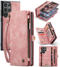 Cargar imagen en el visor de la galería, Casekis Wrist Strap Zipper Wallet Phone Case Pink
