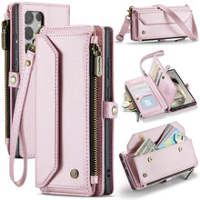 Muat gambar ke penampil Galeri, Casekis Cardholer Zipper Wallet Crossbody Phone Case Pink
