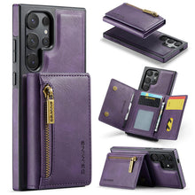 Cargar imagen en el visor de la galería, Casekis RFID Magnetic Detachable Leather Wallet Phone Case Purple
