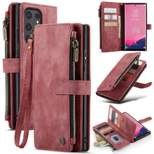 Muat gambar ke penampil Galeri, Casekis Leather Zipper Phone Case Red
