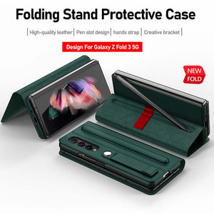 Casekis Leather Case With S Pen for Galaxy Z Fold 3 5G