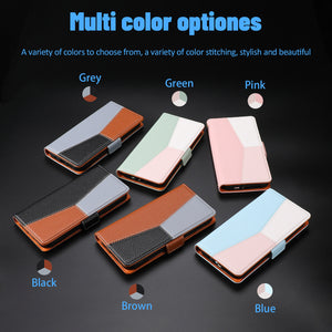 Casekis Multicolor Patchwork Wallet Phone Case Gray
