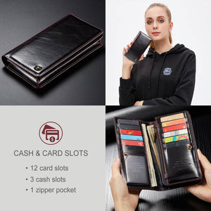 Casekis Multiple Card Slots Wallet Phone Case Red