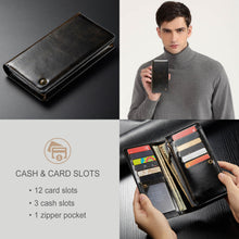 画像をギャラリービューアに読み込む, Casekis Multiple Card Slots Wallet Phone Case Brown
