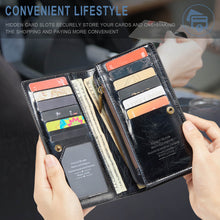 Load image into Gallery viewer, Casekis Multiple Card Slots Wallet Phone Case Black
