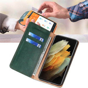 Leather Magnet Flip Wallet Phone Case For Samsung Galaxy - Casekis