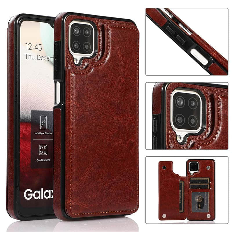 Casekis Cardholder Leather Wallet Phone Case For Galaxy A12