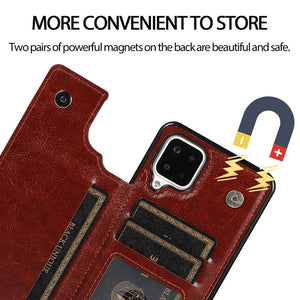 Casekis Cardholder Leather Wallet Phone Case For Galaxy A12