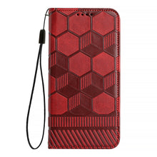 Load image into Gallery viewer, Casekis Polygonal Pattern Wallet Phone Case Red Wine
