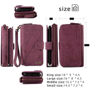 Multifunctional Zipper Wallet Detachable Card Case For Samsung Galaxy S20 Ultra - Casekis