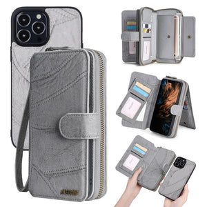 Casekis Zipper Wallet Detachable Phone Case Gray