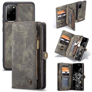 Casekis Multifunctional Wallet PU Leather Case for Galaxy S20 Plus