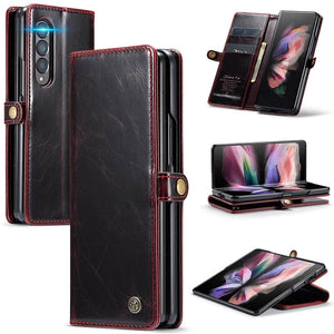 Luxury Flip Leather Card Slots Phone Case for Galaxy Z Fold 3 5G