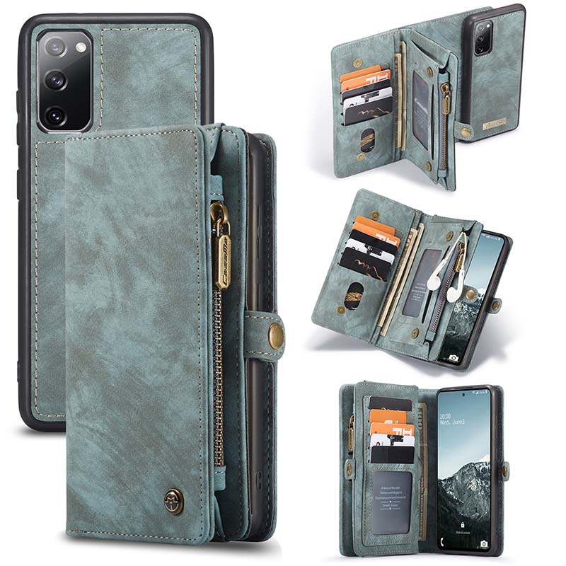 Casekis Multifunctional Wallet PU Leather Case for Galaxy S20 FE 4G/5G