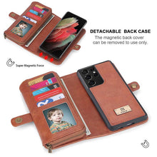 Load image into Gallery viewer, Casekis Large-Capacity Zipper Card Leather Case for Galaxy
