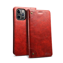 Load image into Gallery viewer, Leather Clamshell Multifunctional Phone Case For Apple iPhone 13 Series - Casekis
