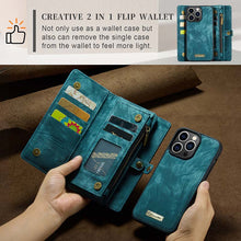 画像をギャラリービューアに読み込む, Casekis Wrist Strap Zipper Wallet Phone Case Blue
