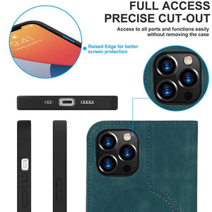 Casekis Wireless Charging Magnetic Wallet Phone Case Blue