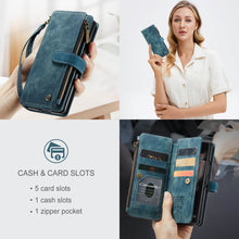 Load image into Gallery viewer, Casekis Leather Zipper Phone Case For Galaxy Z Fold3 5G
