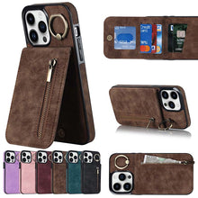 Load image into Gallery viewer, Casekis Card Holder Ring Phone Case Brown
