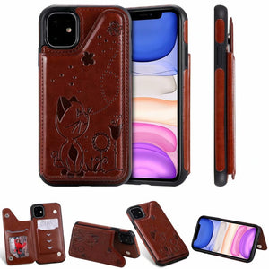 New Luxury 3D Printed Leather Wallet Cover Case For iPhone - Casekis