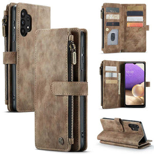 Casekis Leather Zipper Phone Case For Galaxy A32 5G
