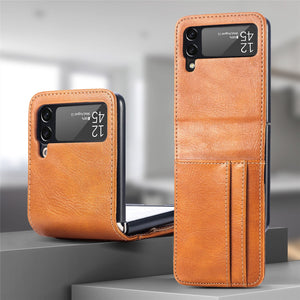 Casekis Folding Multi-card Leather Case for Galaxy Z Flip 4 5G