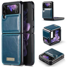 Load image into Gallery viewer, CASEKIS Luxury Flip Leather Brown Phone Case For Galaxy Z Flip 4 5G
