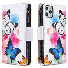 Load image into Gallery viewer, Luxury Large Capacity Painted Zipper Leather Case For iPhone
