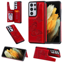 Load image into Gallery viewer, Casekis Embossed Butterfly Phone Case Red
