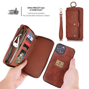 Casekis Leather Detachable Magnetic Wallet Case For iPhone