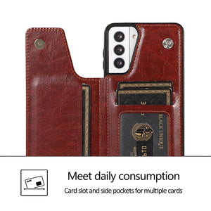 Casekis Cardholder Leather Wallet Phone Case For Galaxy S21 5G