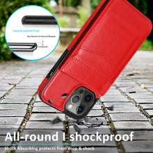 Cargar imagen en el visor de la galería, Casekis Bracket Card Slot Phone Case Red
