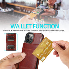 Cargar imagen en el visor de la galería, Casekis Bracket Card Slot Phone Case Brown
