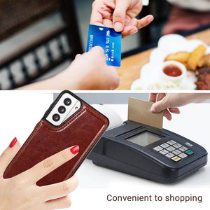 Casekis Cardholder Leather Wallet Phone Case For Galaxy S21 5G