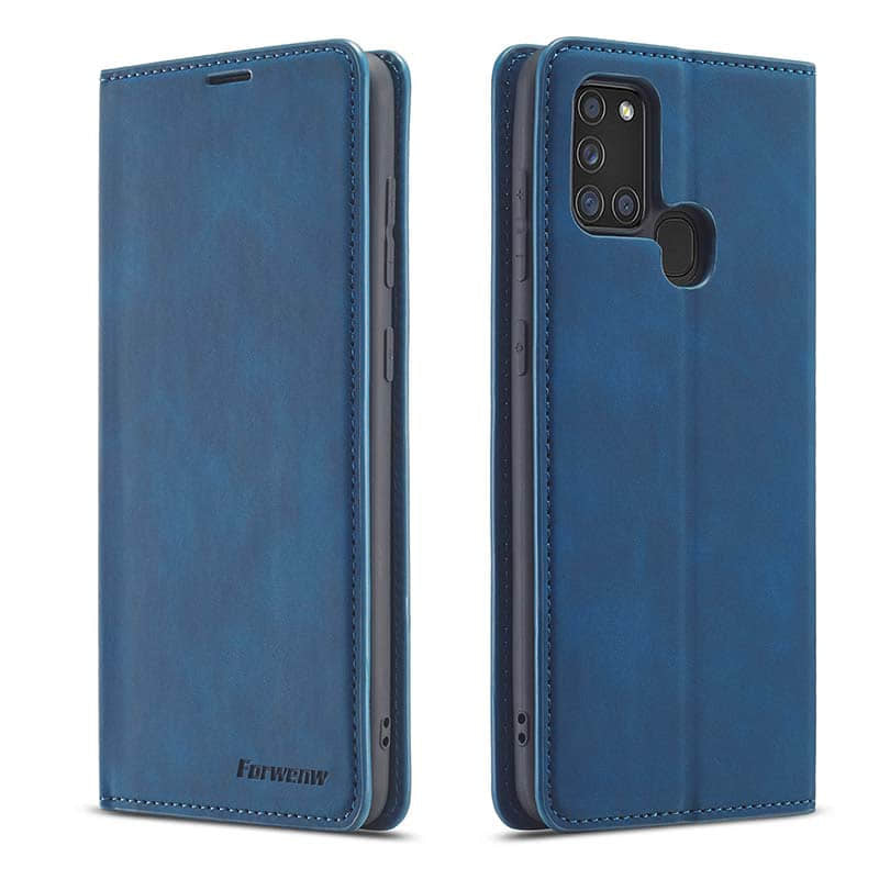 Luxury Leather Flip Wallet Case Cover For Samsung Galaxy A21s - Casekis