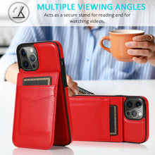 Load image into Gallery viewer, Casekis Bracket Card Slot Phone Case Red

