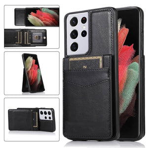 Casekis Bracket Card Slot Phone Case Black