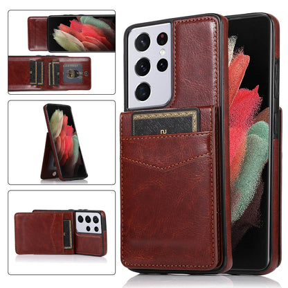 Casekis Bracket Card Slot Phone Case Brown
