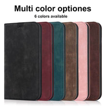 Muat gambar ke penampil Galeri, Casekis Wireless Charging Magnetic Wallet Phone Case Red Wine
