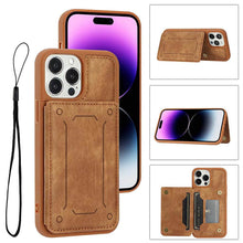 Cargar imagen en el visor de la galería, Casekis Magnetic Cardholder Phone Case Brown
