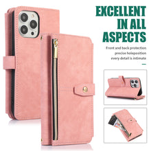 Load image into Gallery viewer, Casekis Crossbody Zipper Wallet Phone Case Pink
