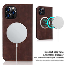 Muat gambar ke penampil Galeri, Casekis Wireless Charging Magnetic Wallet Phone Case Coffee
