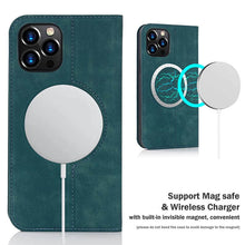 Load image into Gallery viewer, Casekis Wireless Charging Magnetic Wallet Phone Case Blue
