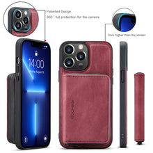 Muat gambar ke penampil Galeri, Casekis Magnetic Zipper Cardholder Phone Case Red
