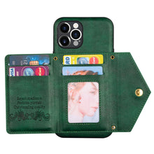 画像をギャラリービューアに読み込む, Casekis Crossbody Strap Leather Magnetic Wallet Phone Case Green
