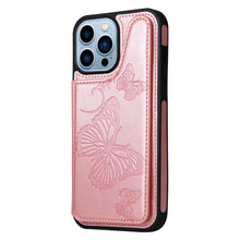 Load image into Gallery viewer, Casekis Embossed Butterfly Phone Case Rose Gold
