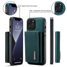 Load image into Gallery viewer, iPhone Two-in-one Magnetic Split Three-fold Wallet Phone Case - Casekis
