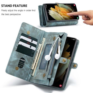 Casekis Wallet PU Leather Case for Galaxy S21 Plus 5G